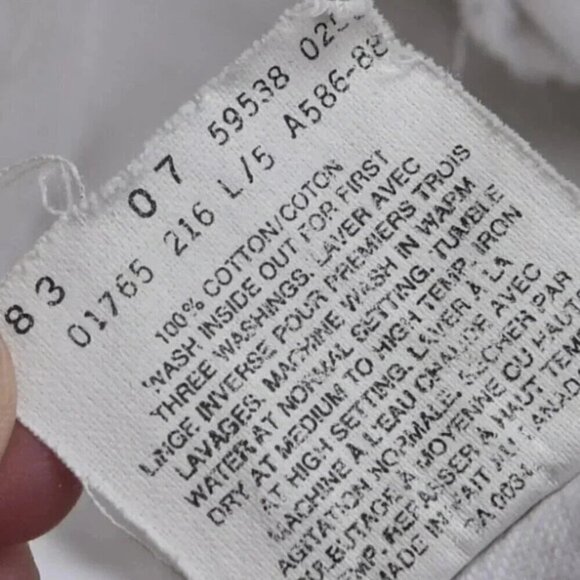 Vintage Levi's 538 White Cutoff Jean Shorts Jorts Cotton Hip Hugger Size 28 - Picture 8 of 11